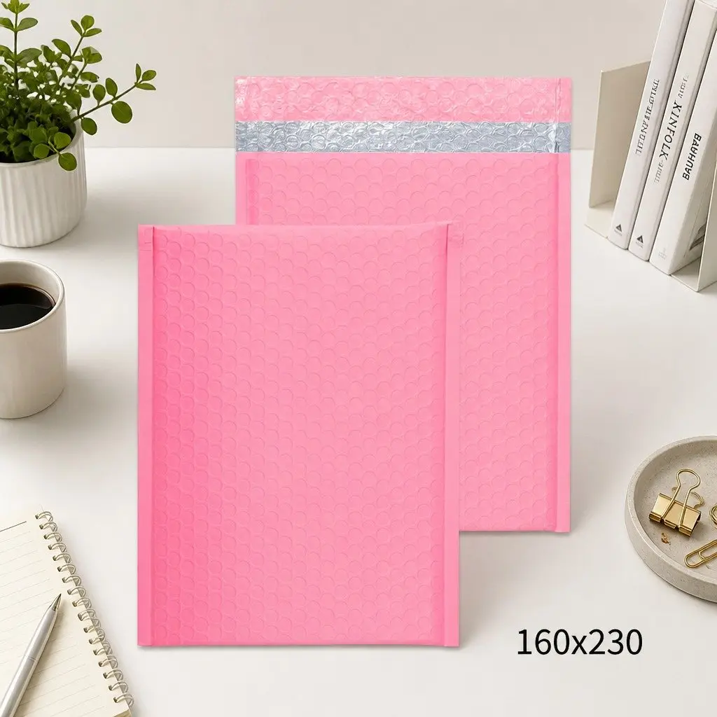 Bubble Padded Mailers Self Seal 160x230mm Pink 50 Pack