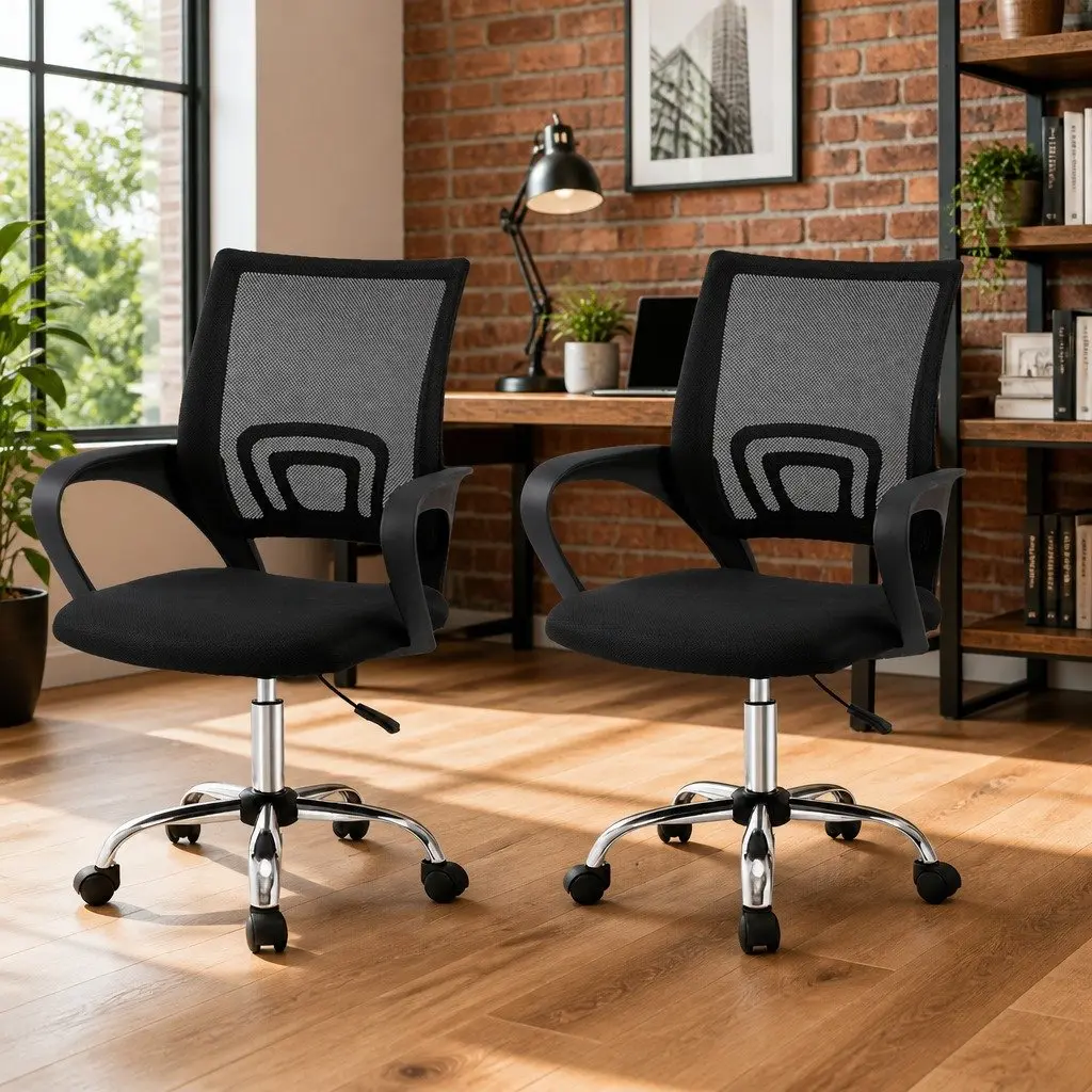 Black Mesh Chair for Home Office Use