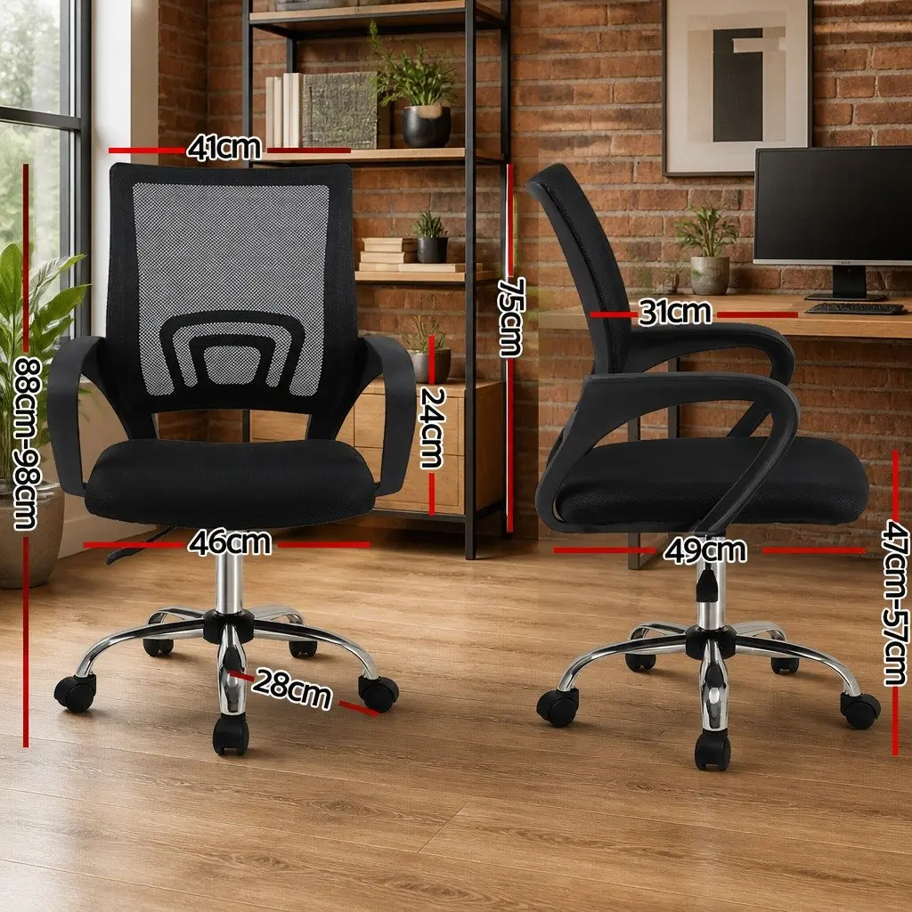 Black Mesh Chair for Home Office Use