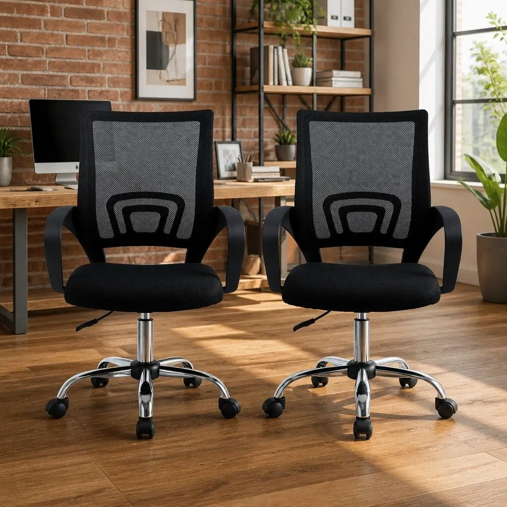 Black Mesh Chair for Home Office Use