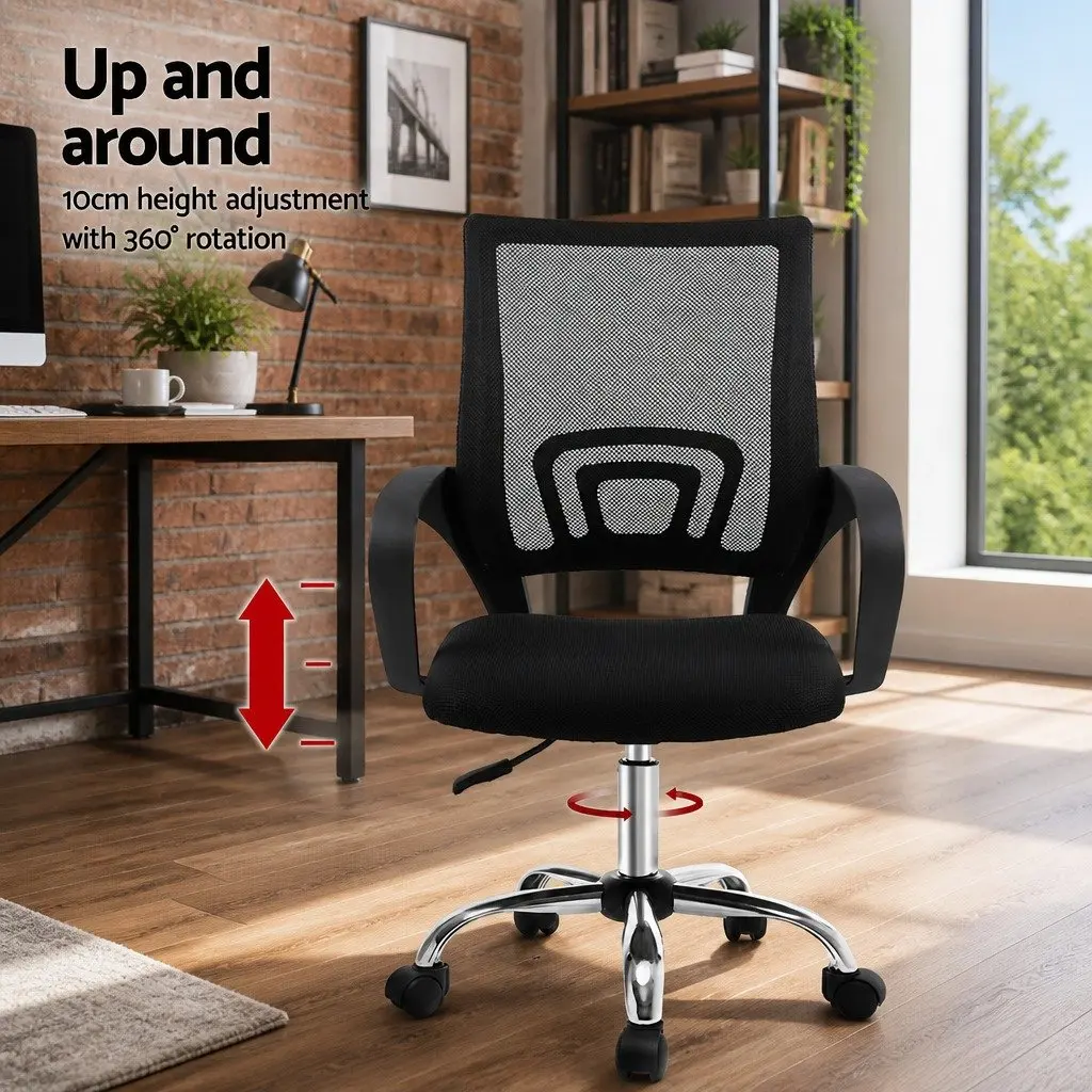 Black Mesh Chair for Home Office Use
