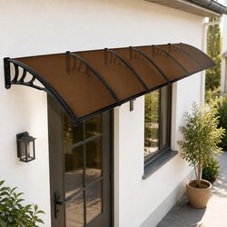 Practical Brown Awning for Rain and Sun Protection