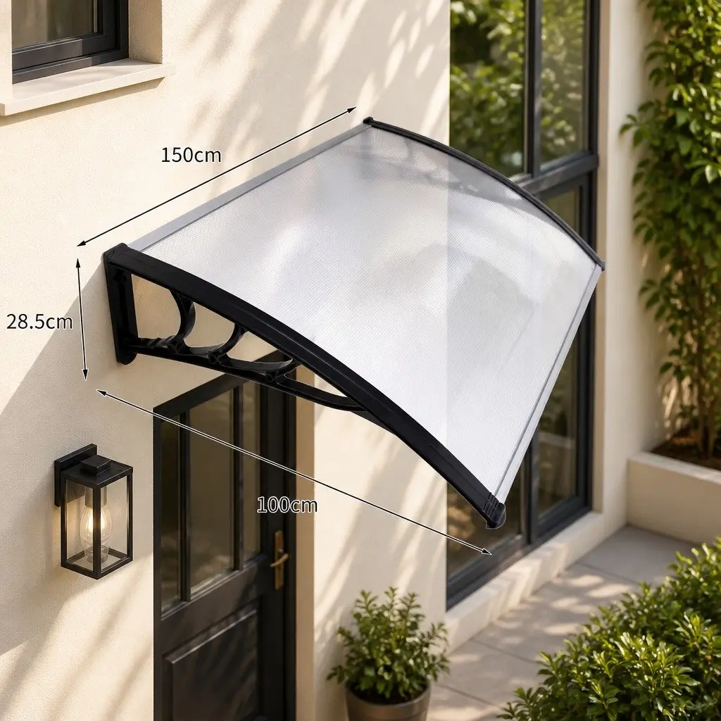 Window Door Awning Outdoor Shade PC Panel 1M x 1.5M Transparent