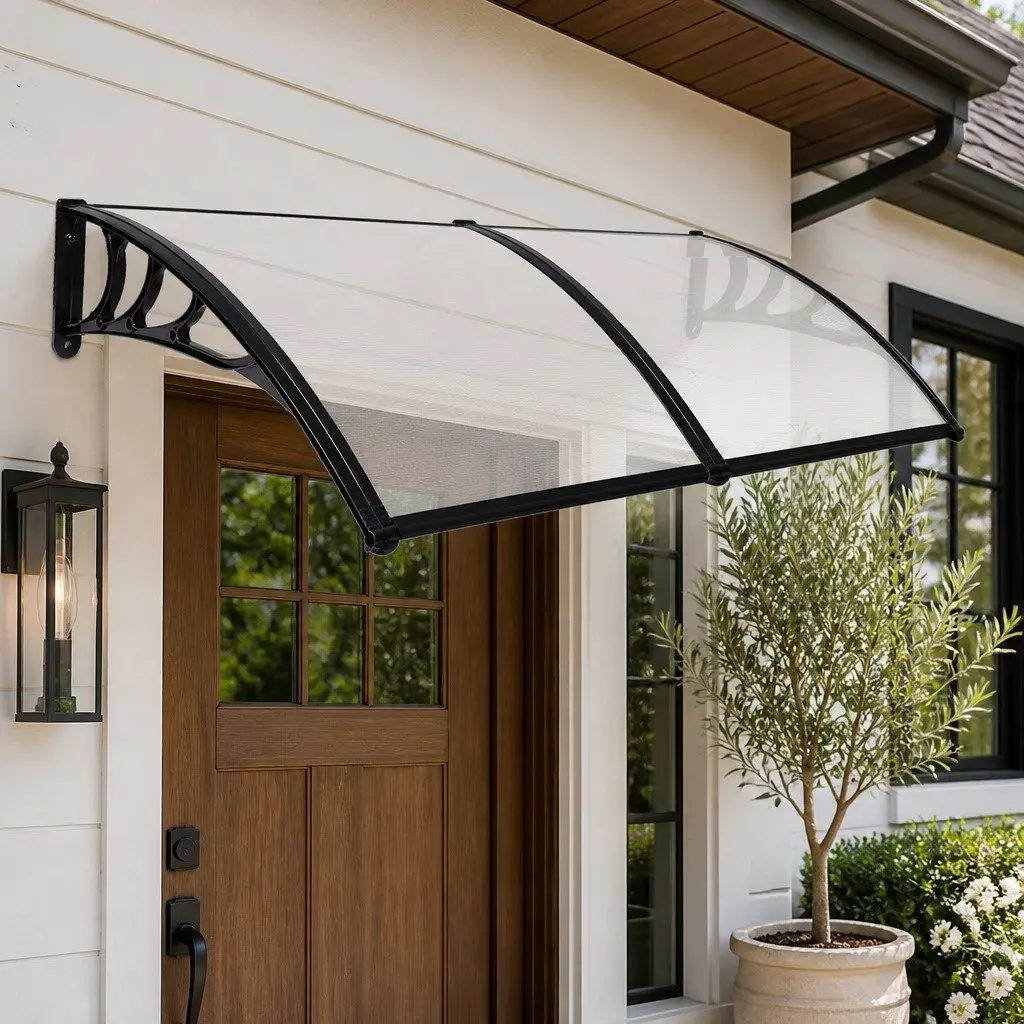 Window Door Awning Transparent Polycarbonate Panel 1M x 2.4M Outdoor Shade