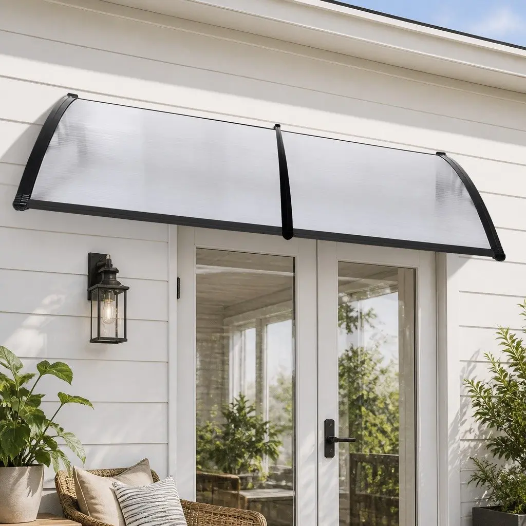 Window Door Awning Transparent Polycarbonate Panel 1M x 2.4M Outdoor Shade