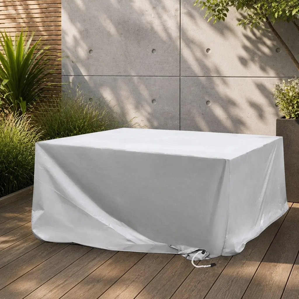 Outdoor Furniture Cover 210D Oxford Fabric 180cm Silver Waterproof Dustproof Tear Resistant