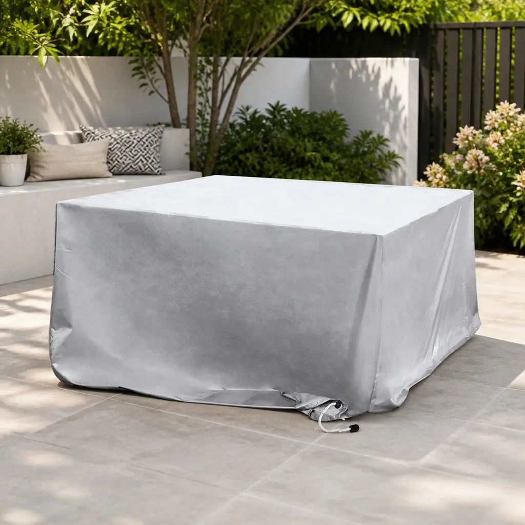 Outdoor Furniture Cover Waterproof Silver 242cm x 162cm Patio Protection