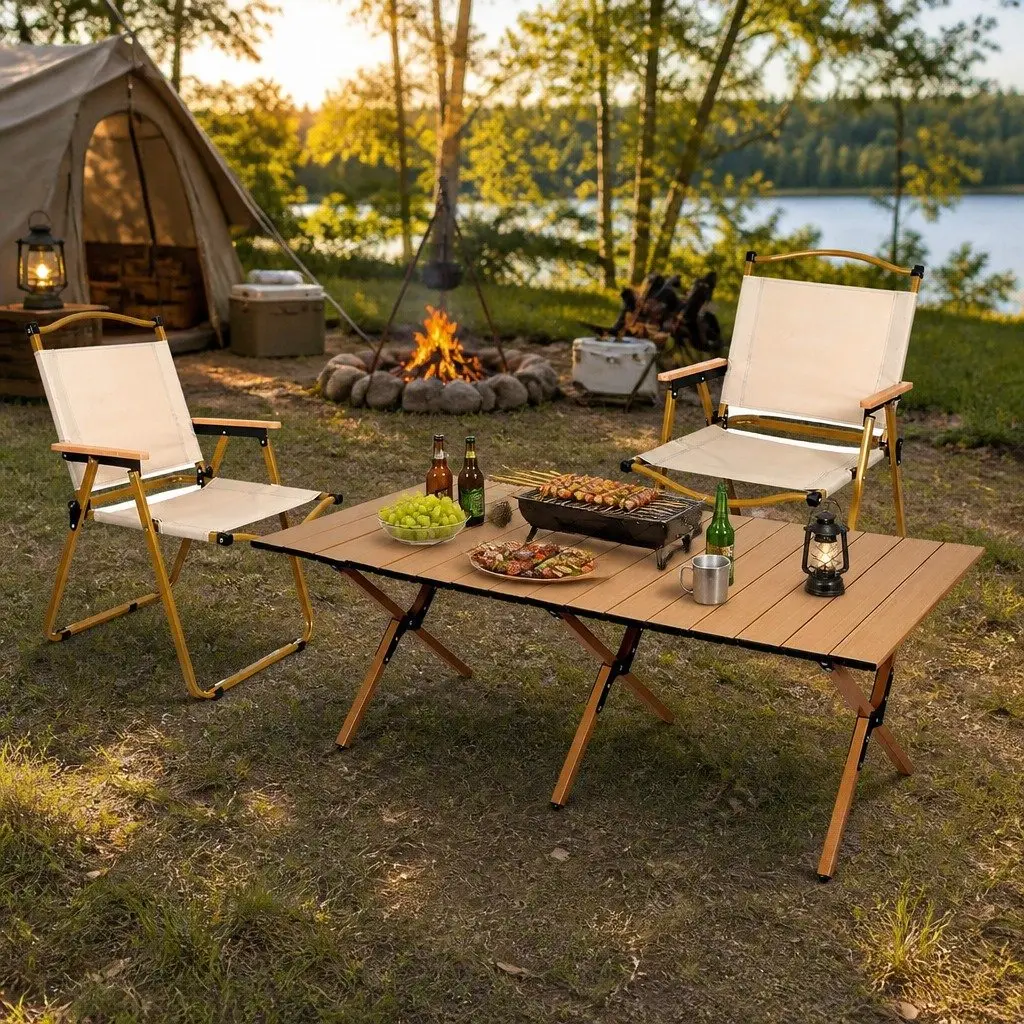 Folding Camping Table Chair Set Outdoor Portable Picnic Furniture with Carry