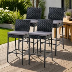 Practical 4-Piece Outdoor Bar Stools for Gatherings