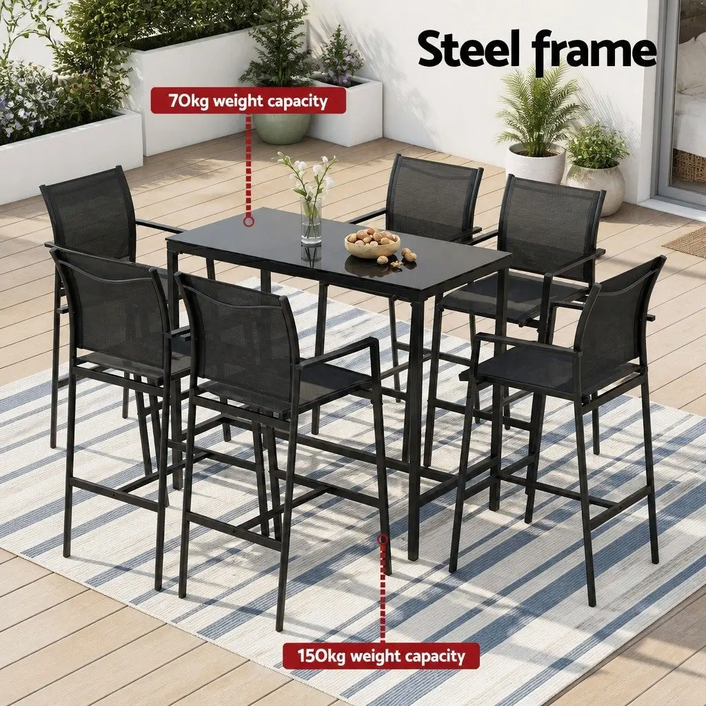 7-Piece Patio Bar Stools Dining Set
