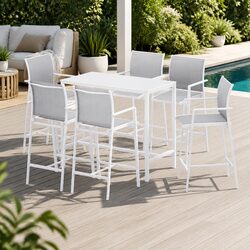 Practical 7PC Bar Stool Dining Set for Your Outdoors