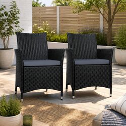Ideal 2PC Wicker Chairs for Your Outdoor Area