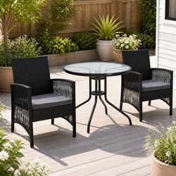 Functional 3 Piece Bistro Set Perfect for Outdoor Use