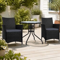 Practical 3PC Bistro Set for Gardens and Patios