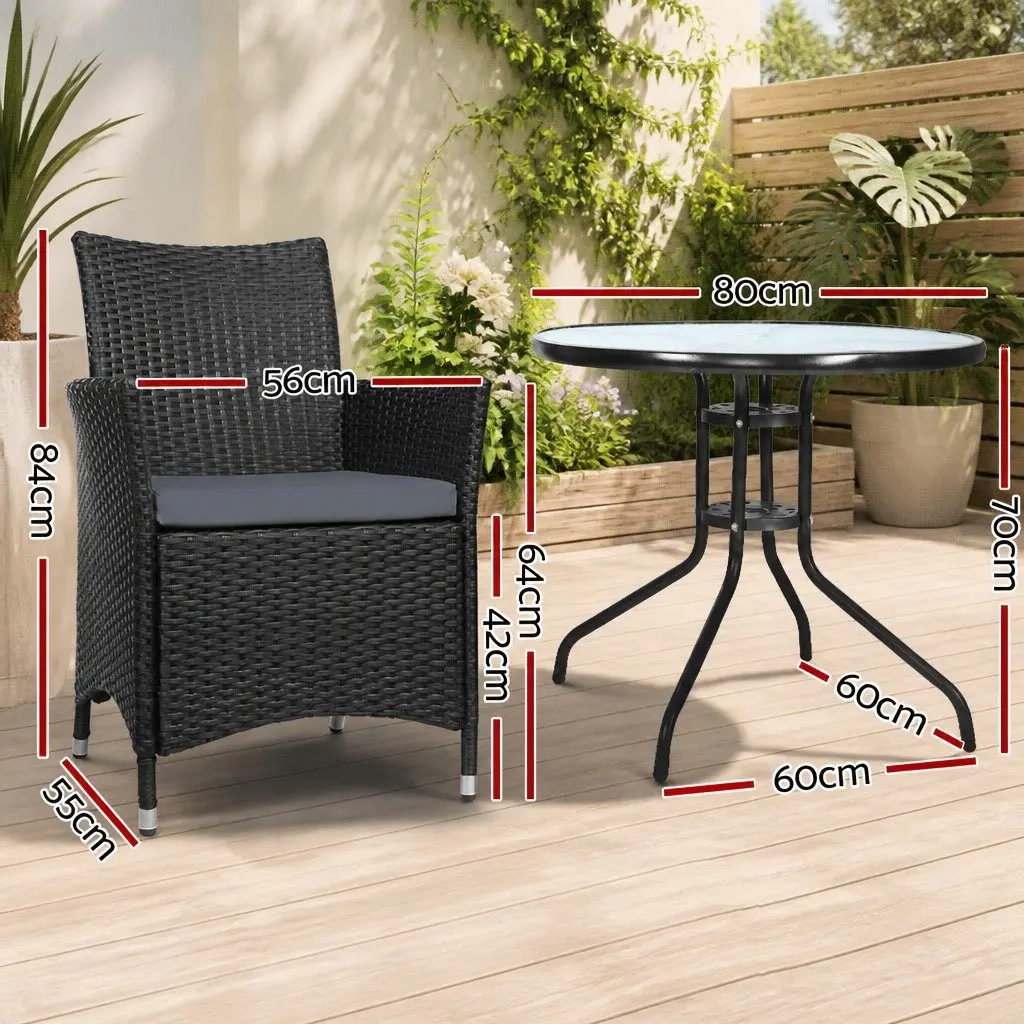 3PC Bistro Set for Gardens and Patios