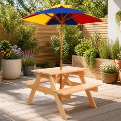 Practical Kids Wooden Picnic Table for Playtime