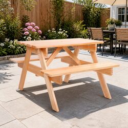 Outdoor Picnic Table and Bench Set for Kids' Spaces