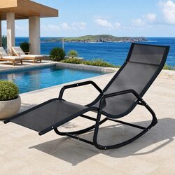 Black Rocking Chair for Relaxation in Any Setting