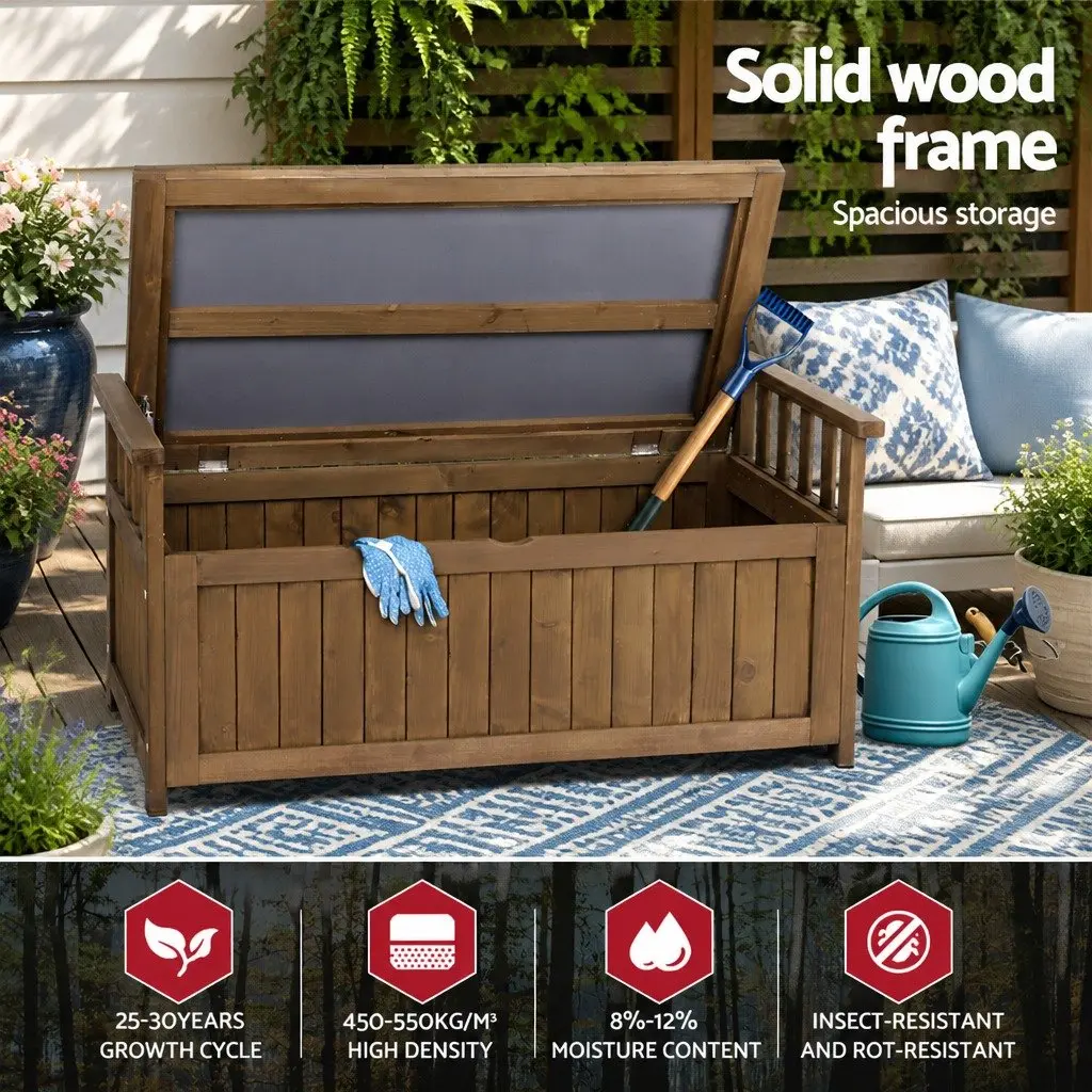 Storage Bench for Garden Tools and Patio Essentials