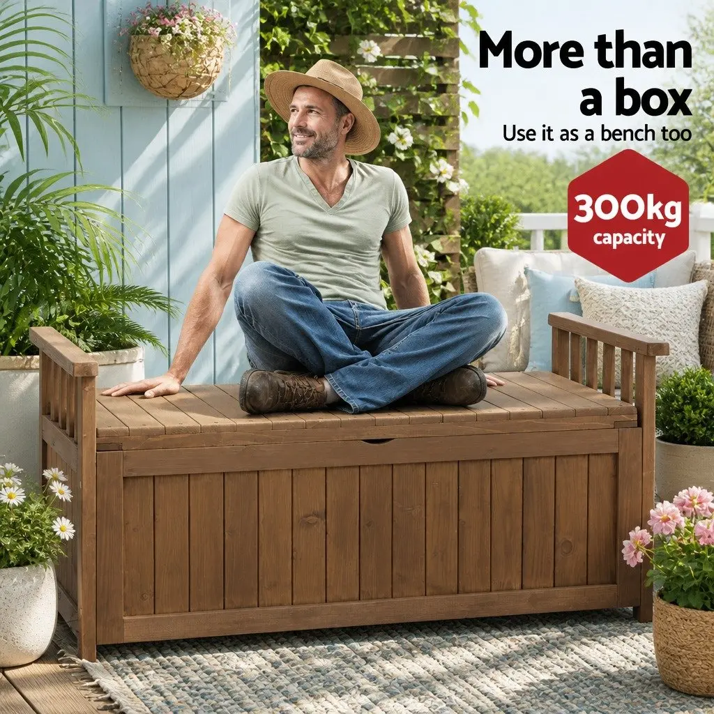Storage Bench for Garden Tools and Patio Essentials