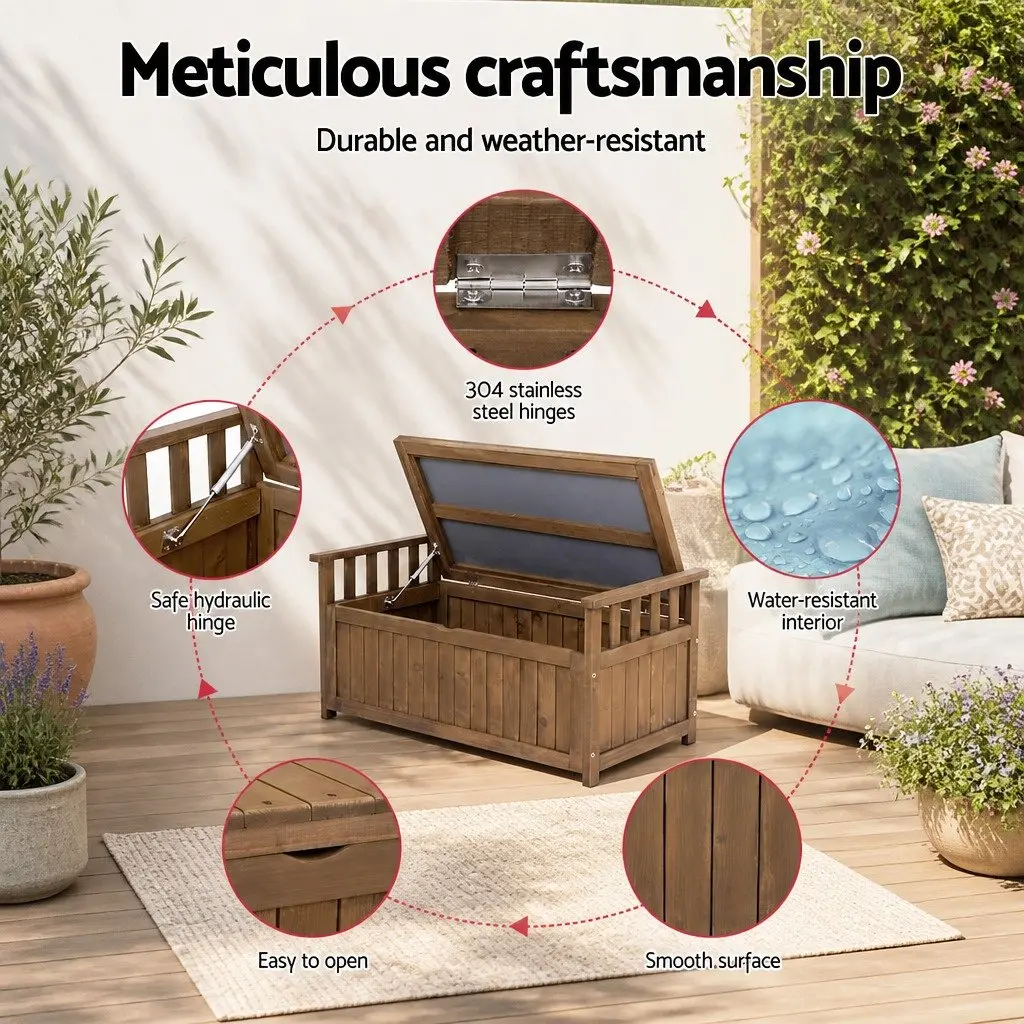 Storage Bench for Garden Tools and Patio Essentials