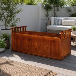 Practical Outdoor Storage Bench for Home Use