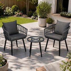 Versatile 3PC Grey Outdoor Lounge Furniture Set