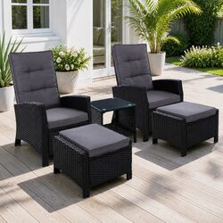 Practical 5PC Outdoor Lounge Set for Gardens and Patios
