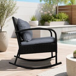 Practical Outdoor Rocking Chair Set with Side Table for All Spaces
