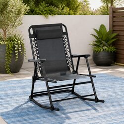 Versatile Folding Rocking Chair for Patio and Garden Use