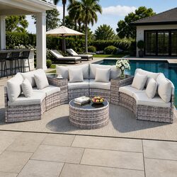 Practical 9-Piece Outdoor Sofa Set for Entertaining