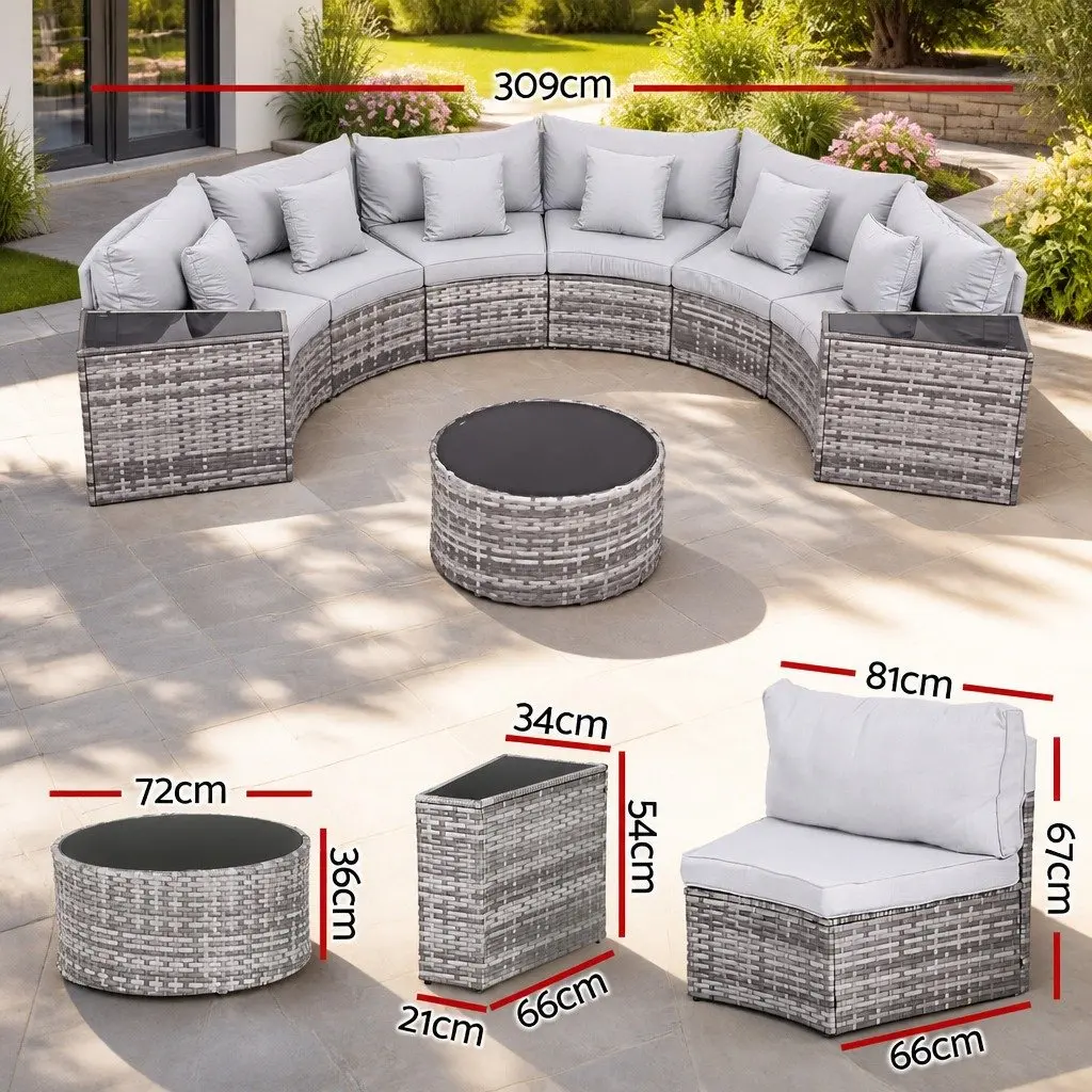 9-Piece Outdoor Sofa Set for Entertaining