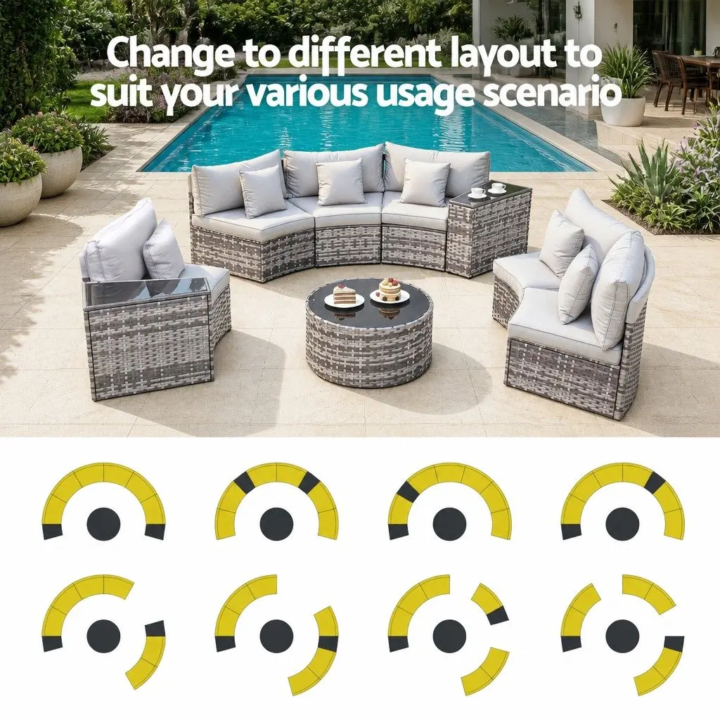 9-Piece Outdoor Sofa Set for Entertaining