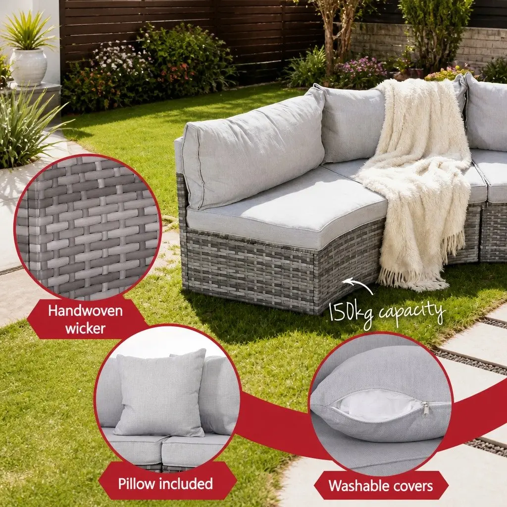 9-Piece Outdoor Sofa Set for Entertaining