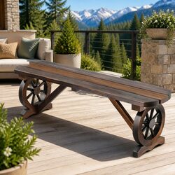 Practical Rustic Garden Bench for Any Outdoor Space