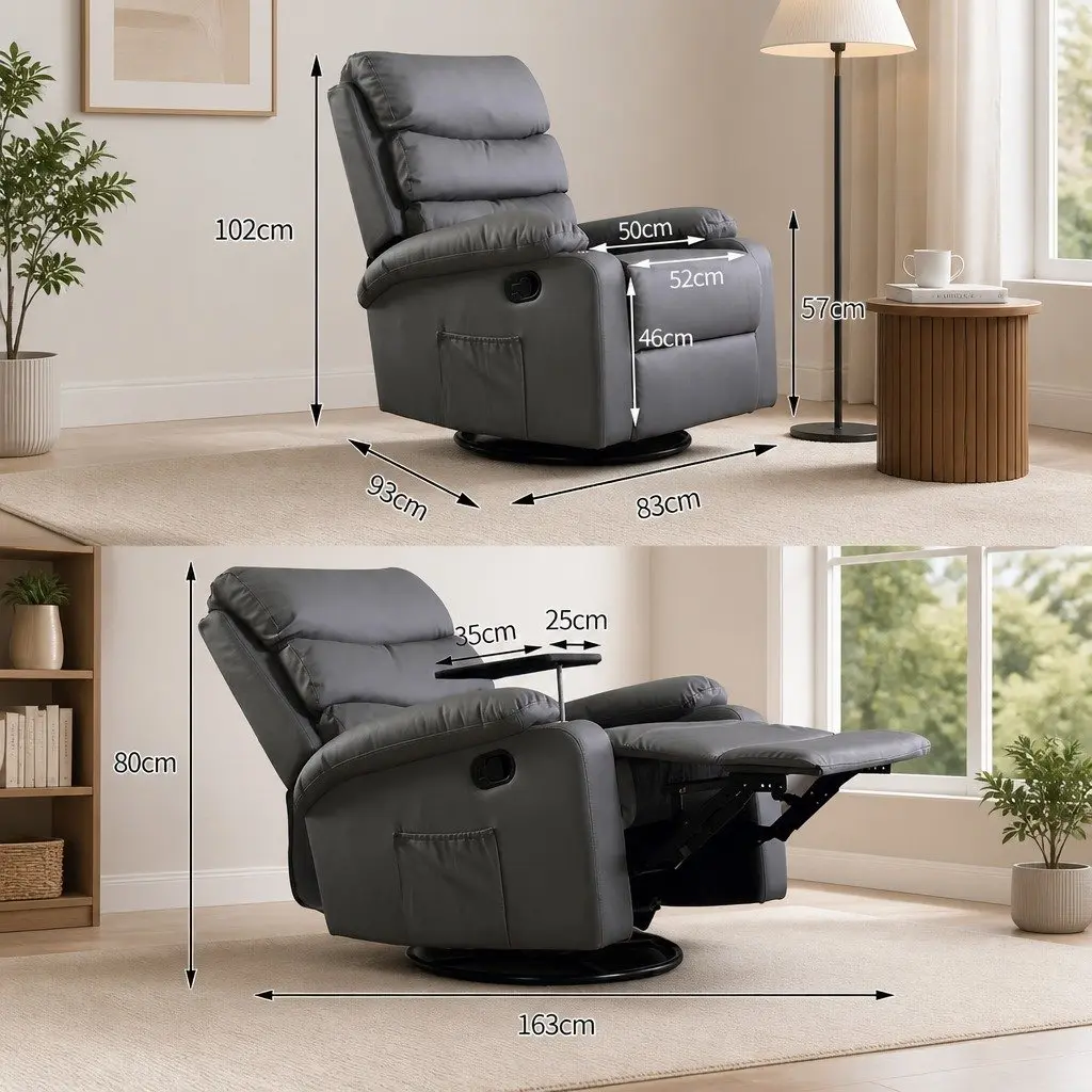 Grey Massage Recliner Chair for Relaxation