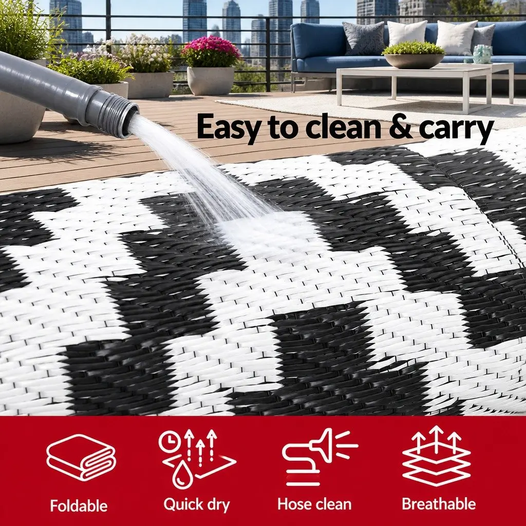 Reversible Outdoor Rug 120x180cm for Various Uses