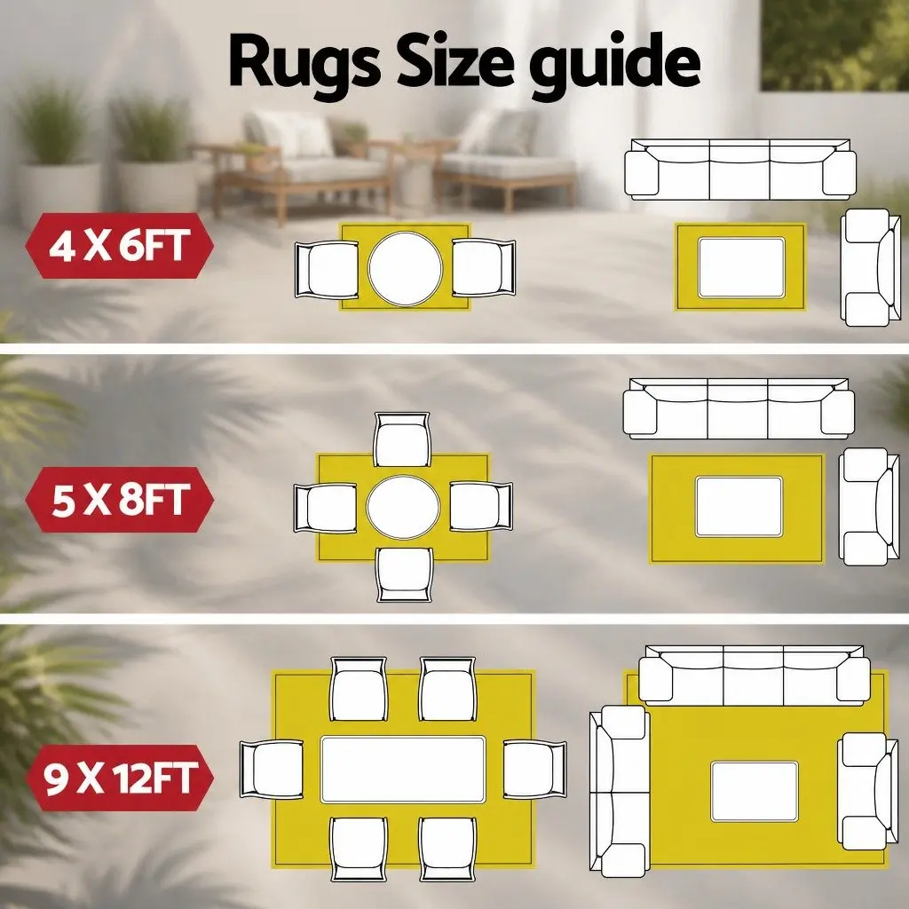 Outdoor Rug Reversible Polypropylene 274x366cm Grey Dual-Sided