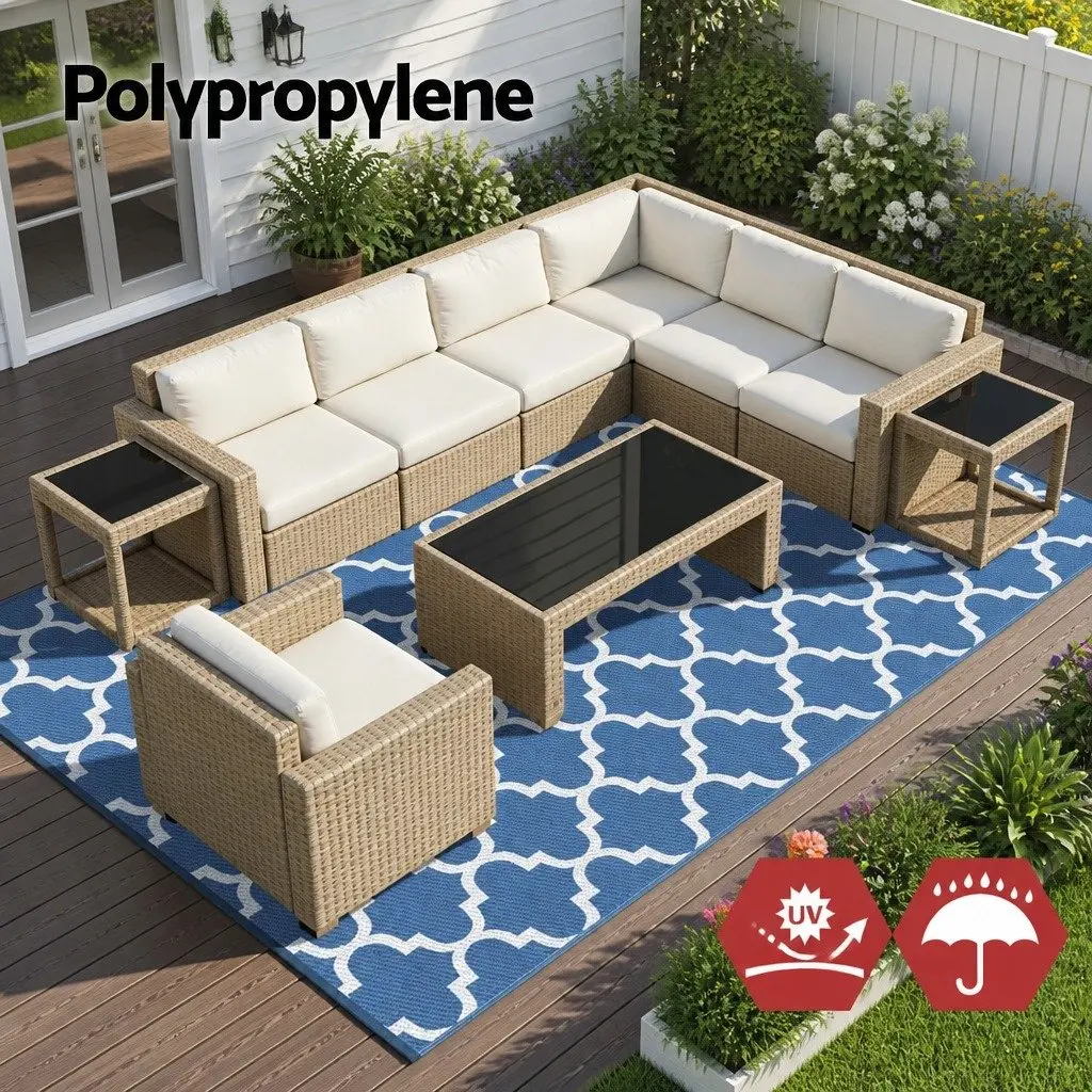 274x366cm Outdoor Rug for Patios and Camping