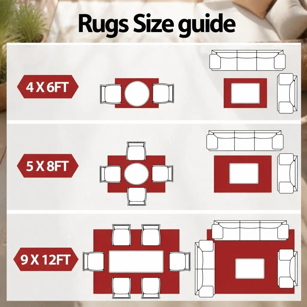 274x366cm Outdoor Rug for Patios and Camping