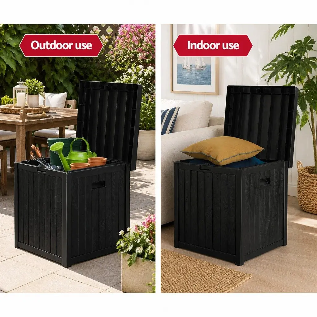 Outdoor Storage Box Weather-resistant Polypropylene 195L Black