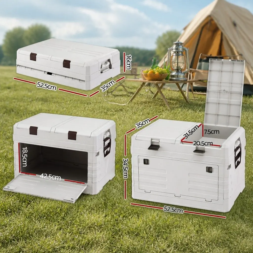 Outdoor Storage Box Collapsible 60L Beige