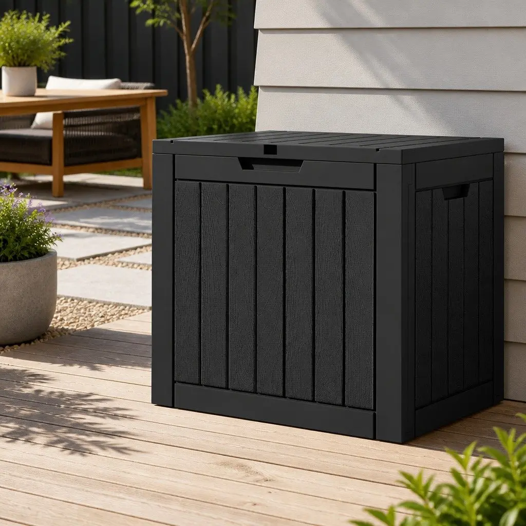 Outdoor Storage Box Polypropylene 118L Black