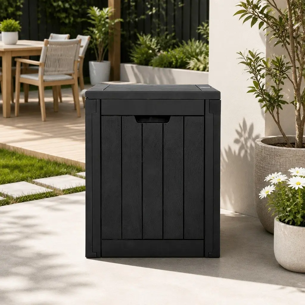 Outdoor Storage Box Polypropylene 118L Black