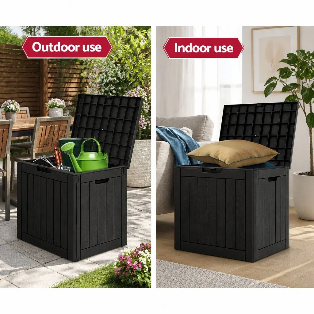 Outdoor Storage Box Polypropylene 118L Black