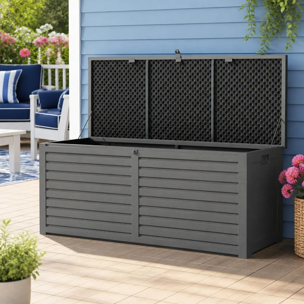 390L Outdoor Storage Box with Seating