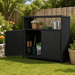 Practical Outdoor Storage Cabinet for Garden Use