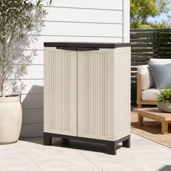 Lockable Outdoor Storage Cabinet - Practical Garden Solution