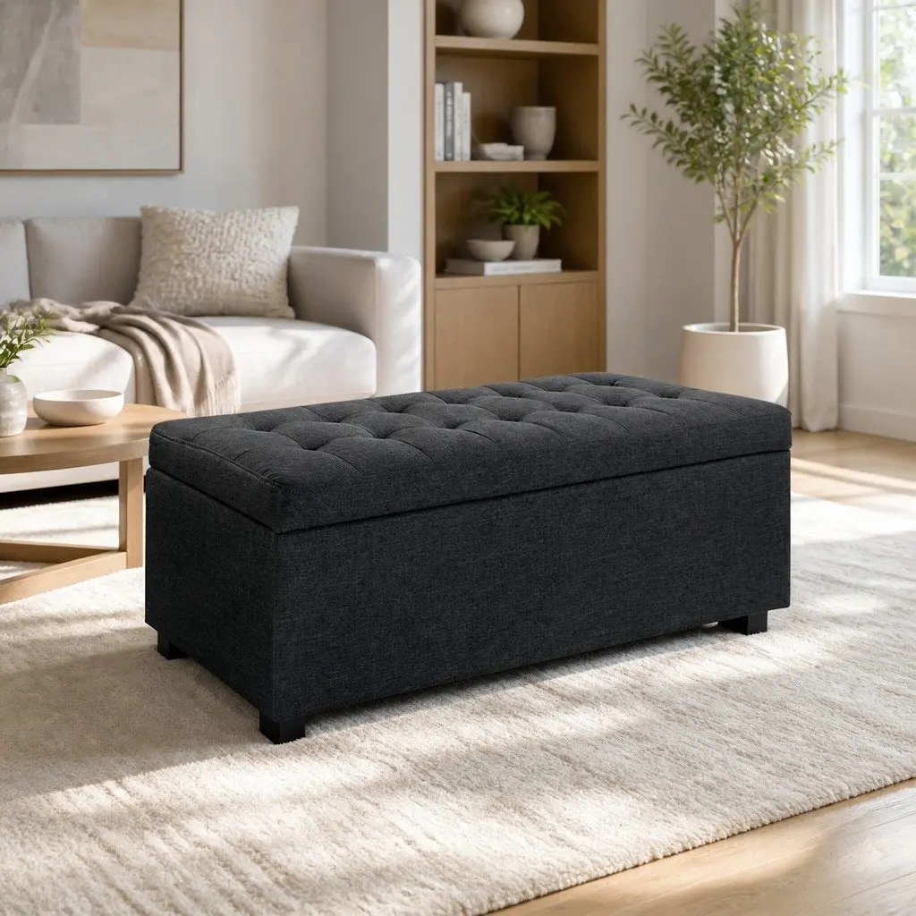 Storage Ottoman for Living Rooms and Bedrooms