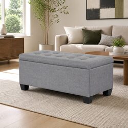 Versatile Storage Ottoman for Living Rooms and Bedrooms
